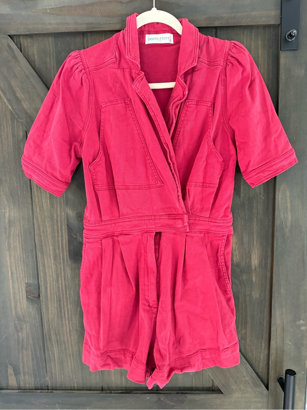 Pants Store Short Sleeve Pink Romper Jumpsuit